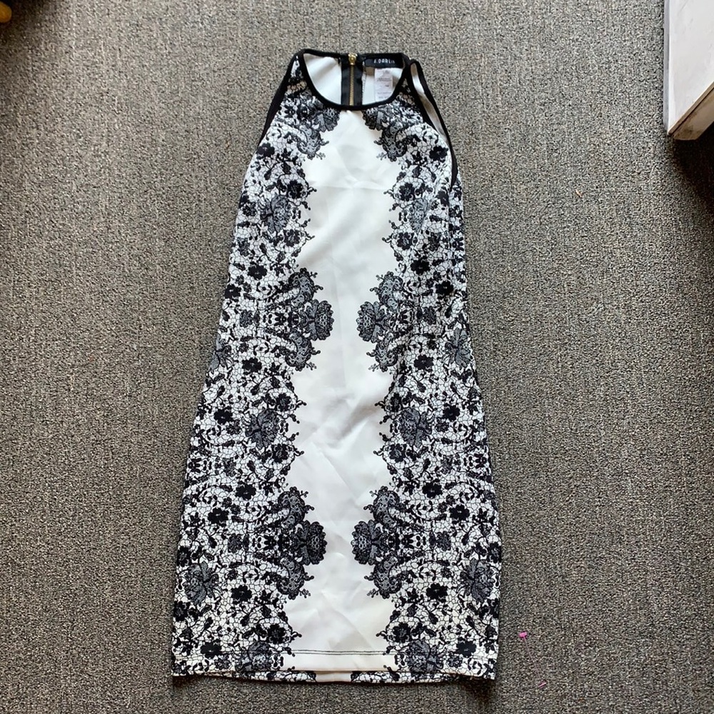 Black and white tight dress